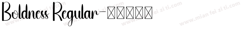 Boldness Regular字体转换